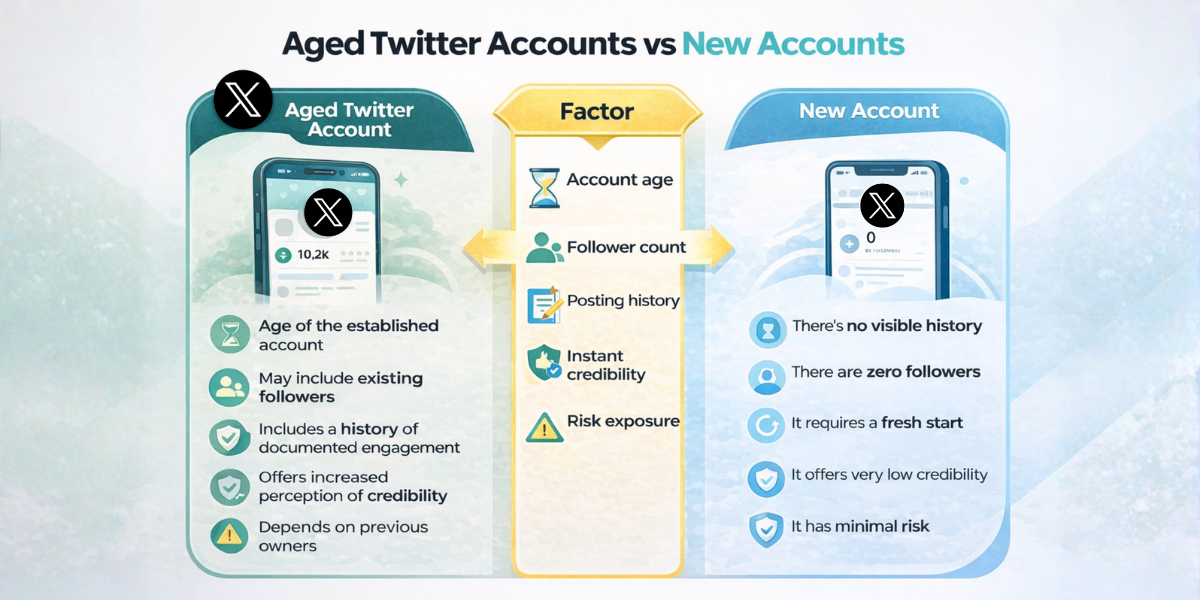 Aged Twitter Accounts vs New Accounts